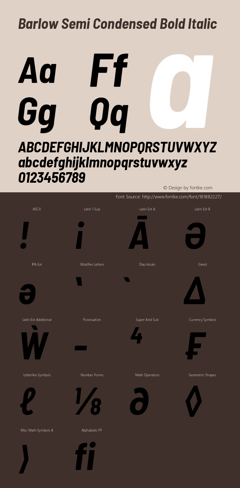 Barlow Semi Condensed Bold Italic Version 1.408图片样张