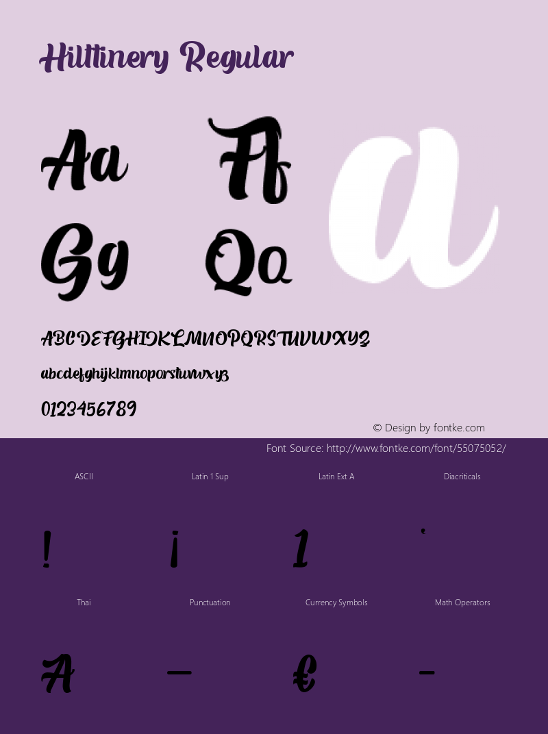 Hilttinery Version 1.00;February 12, 2020;FontCreator 12.0.0.2525 64-bit Font Sample