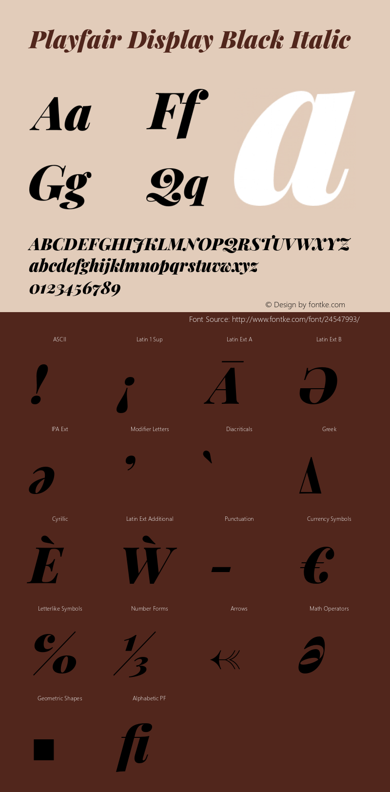 Playfair Display Black Italic Version 1.200;PS 001.200;hotconv 1.0.88;makeotf.lib2.5.64775 Font Sample