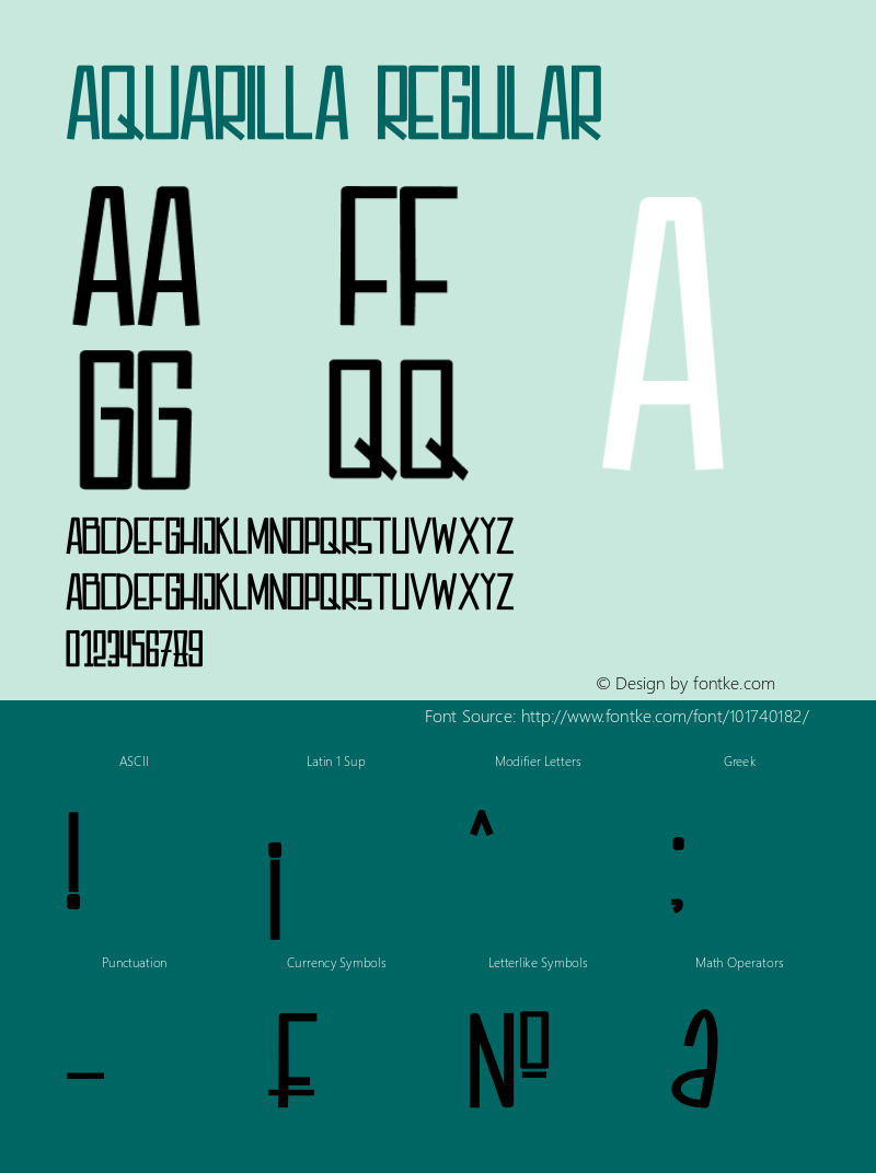 Aquarilla Version 1.00;January 16, 2021;FontCreator 11.5.0.2430 64-bit Font Sample