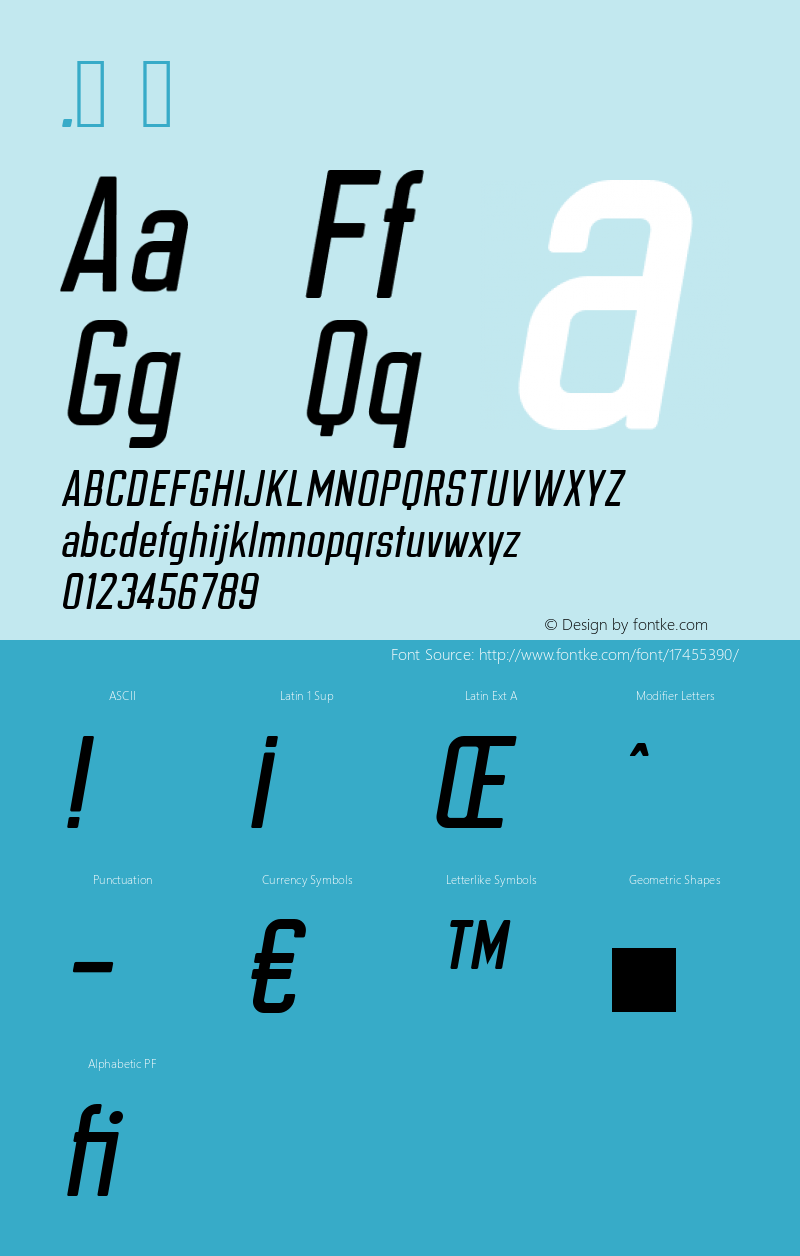 .  Version 6.3 Font Sample