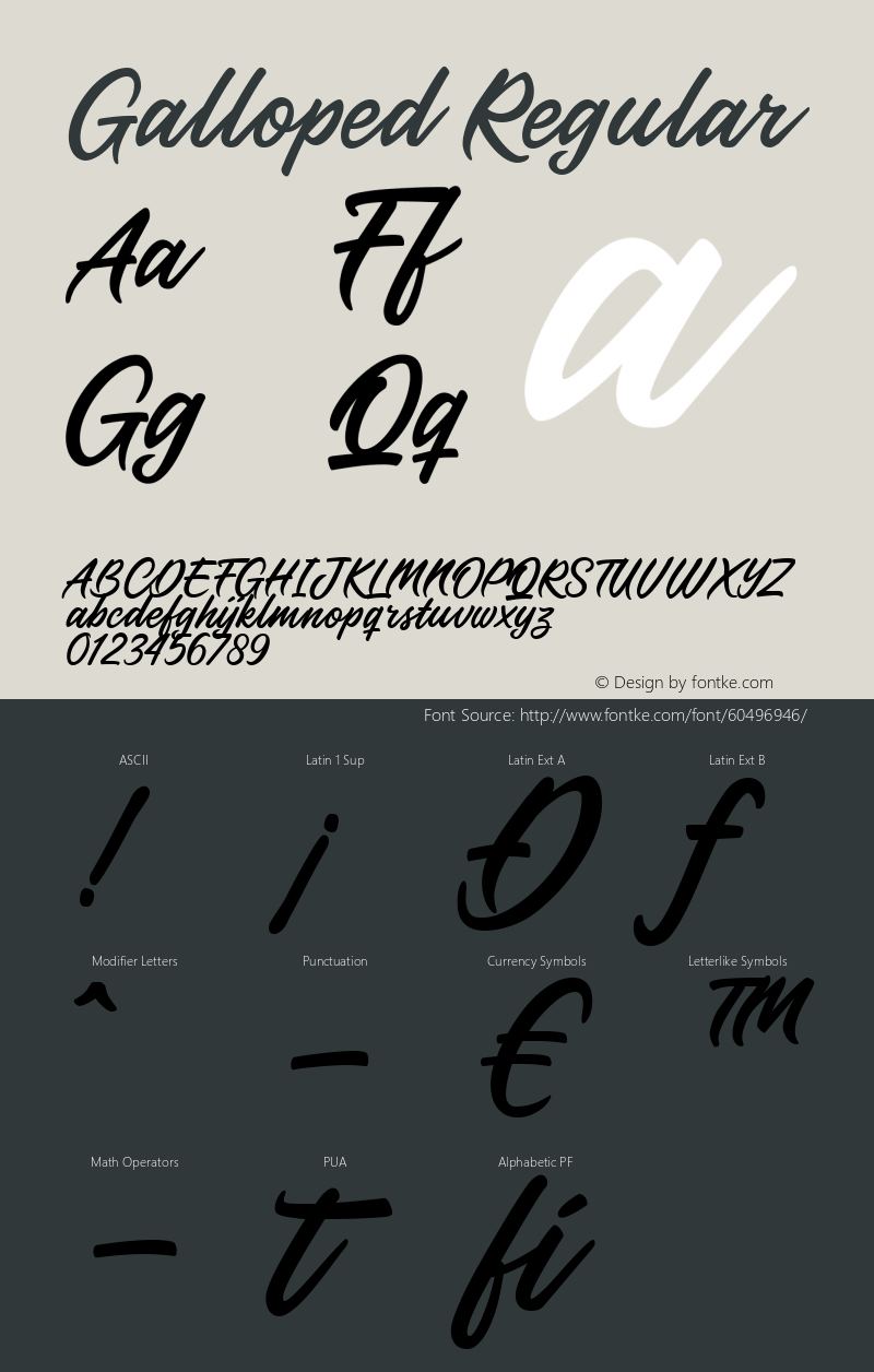 Galloped Version 1.00;March 24, 2020;FontCreator 12.0.0.2565 64-bit Font Sample