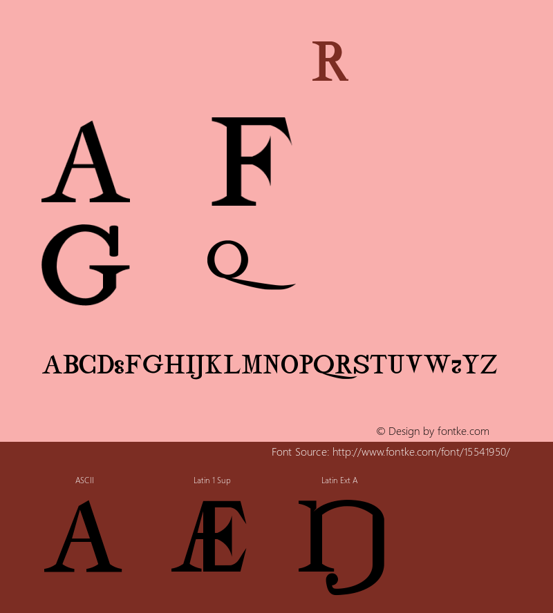 drmdoztc10 Regular Version 001.001 Font Sample