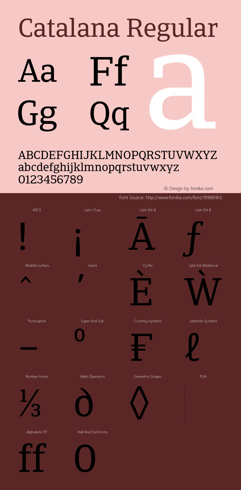 Catalana-Regular Version 5.000 Font Sample