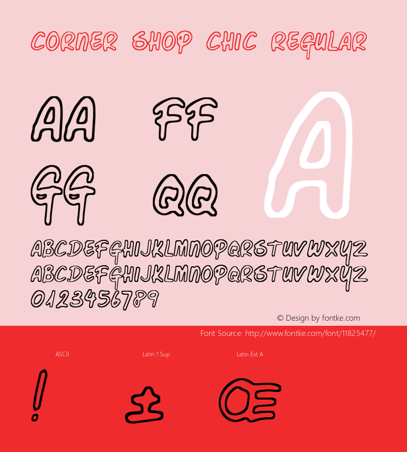 Corner Shop Chic Regular Version 1.001 Font Sample