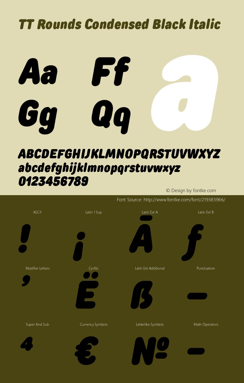 TT Rounds Condensed Black Italic Version 1.020.15032021图片样张