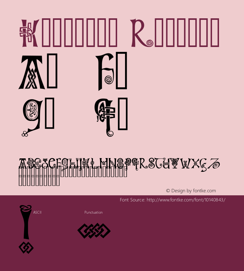 Knotwork Regular Macromedia Fontographer 4.1 26/04/2005 Font Sample