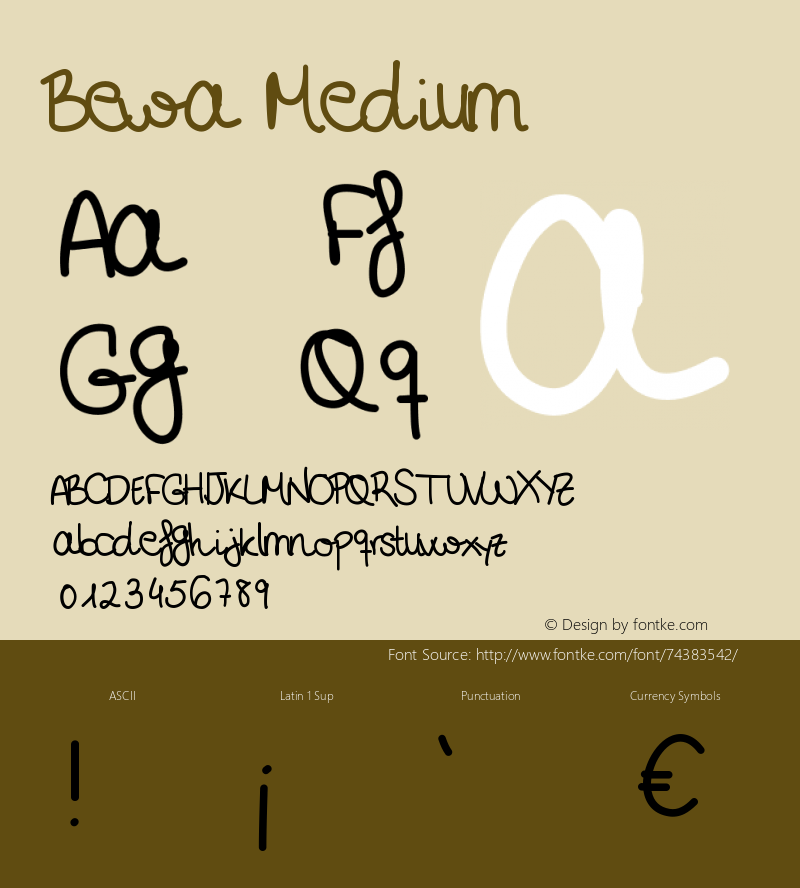 Bewa Version 001.000 Font Sample