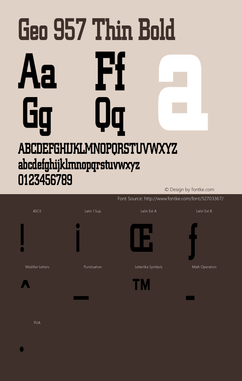 Geo957ThinBold Altsys Fontographer 4.1 2/1/95 {DfLp-URBC-66E7-7FBL-FXFA} Font Sample