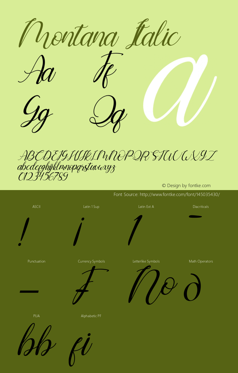 Montana Italic Version 1.00;October 18, 2020;FontCreator 13.0.0.2683 64-bit Font Sample
