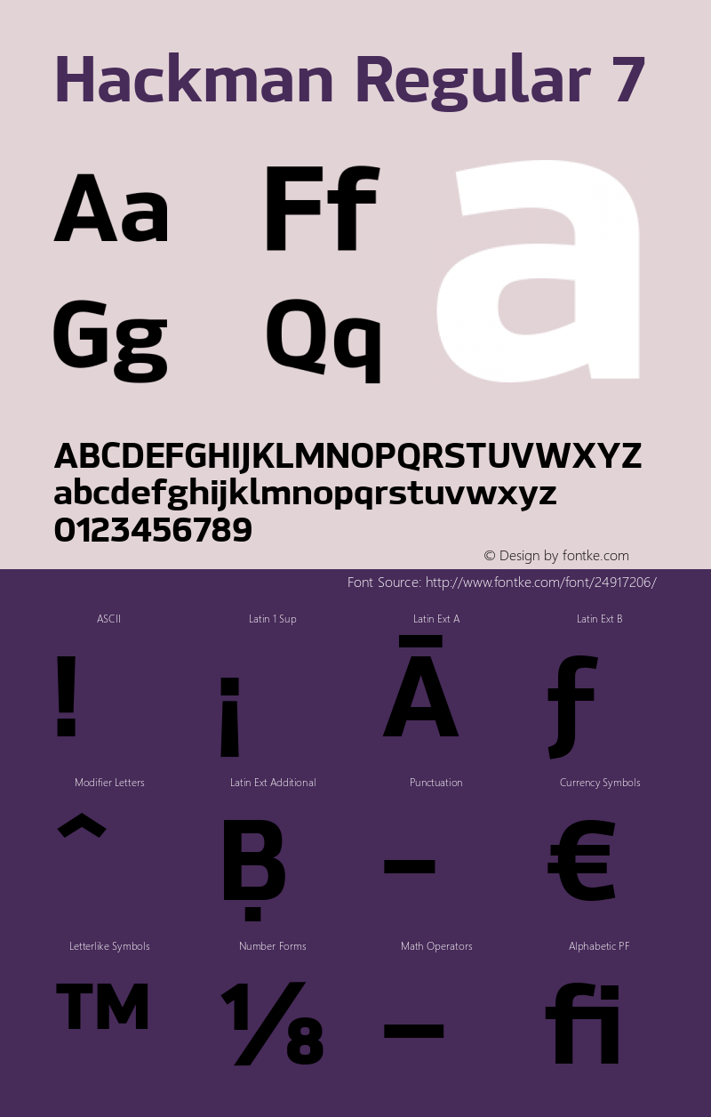 Hackman  Regular 7 Version 1.001;PS 001.001;hotconv 1.0.70;makeotf.lib2.5.58329;com.myfonts.easy.northernblock.hackman.extra-bold.wfkit2.version.3Tsk Font Sample