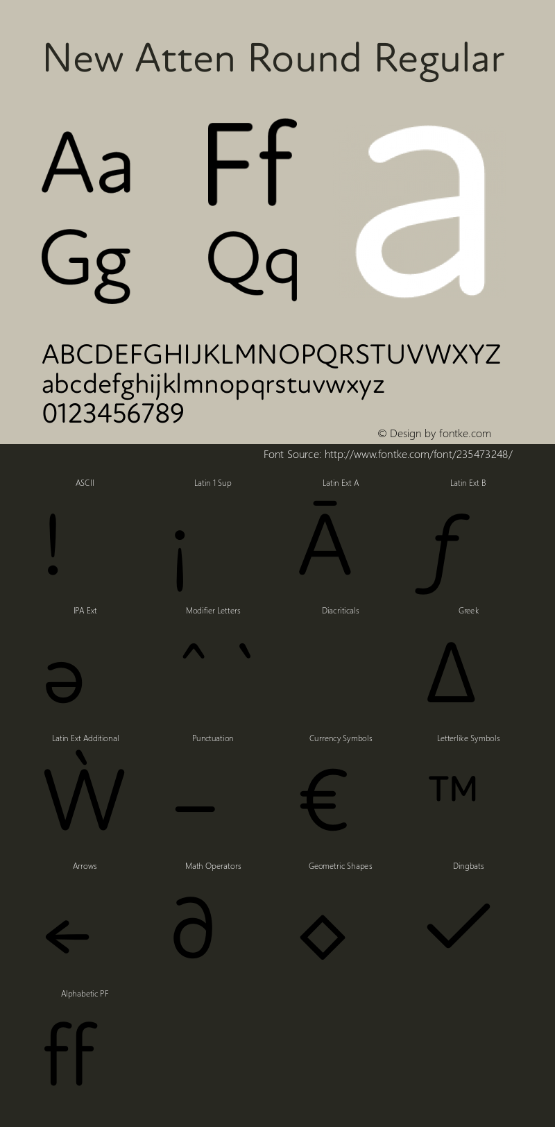 New Atten Round Regular Version 1.101;hotconv 1.0.109;makeotfexe 2.5.65596图片样张