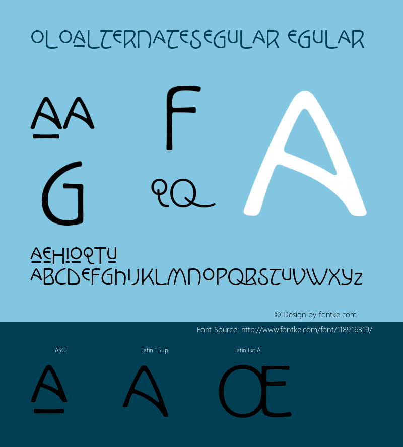 Kolo LP Alternates W90 Regular Version 4.00 Font Sample