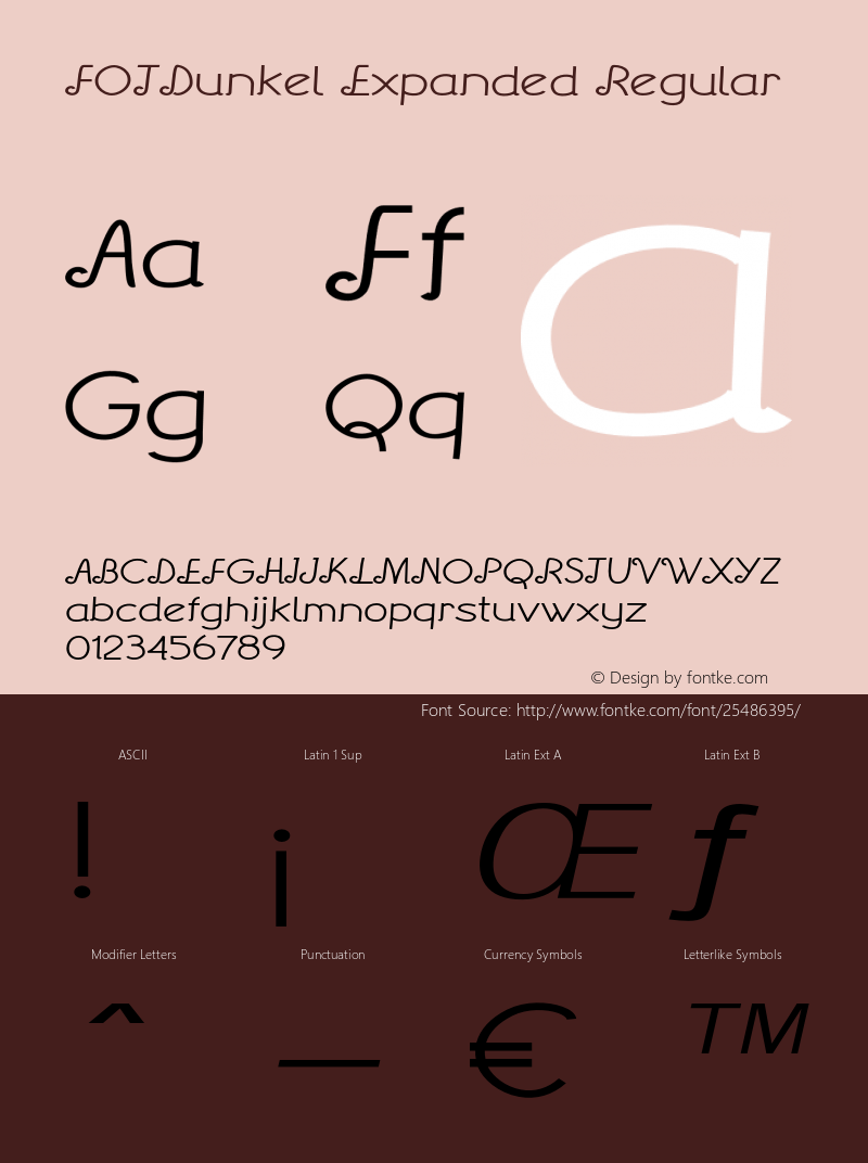 FOTDunkel-ExpandedRegular Version 1.000 Font Sample