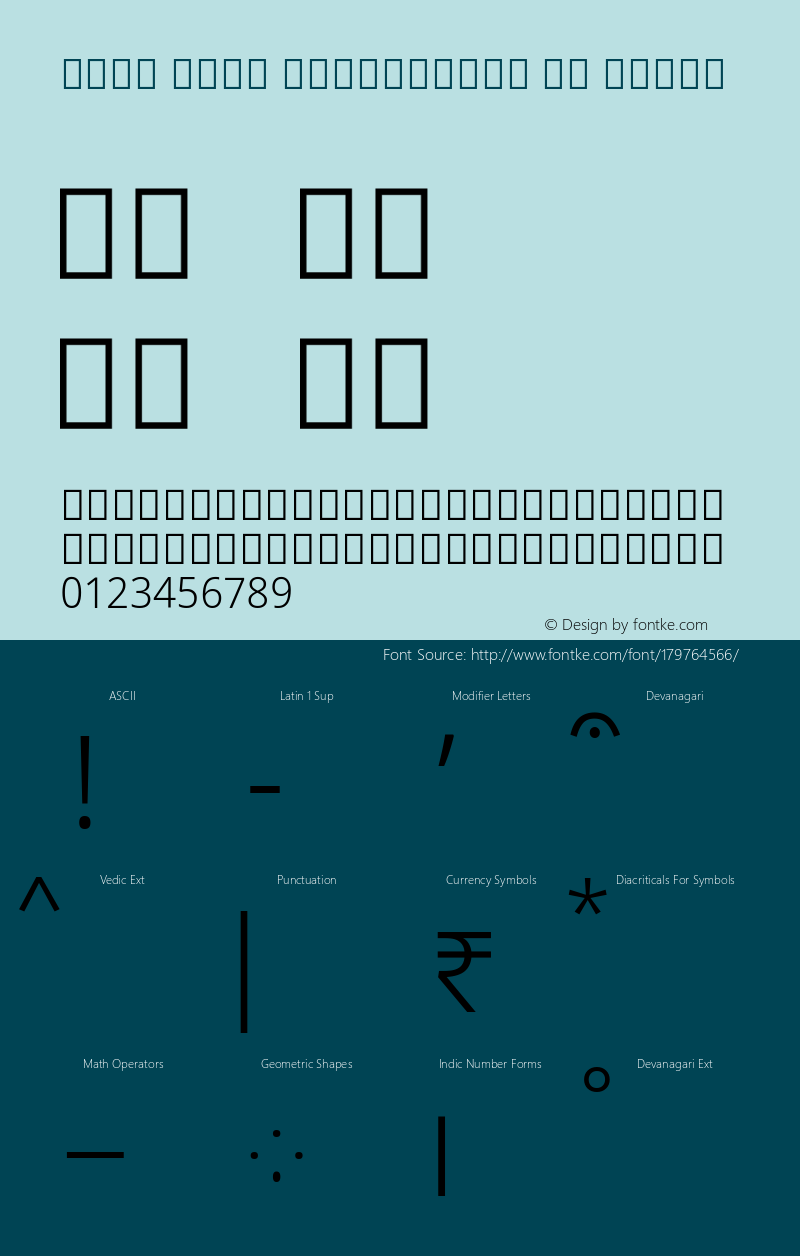 Noto Sans Devanagari UI Light Version 2.000; ttfautohint (v1.8.2)图片样张