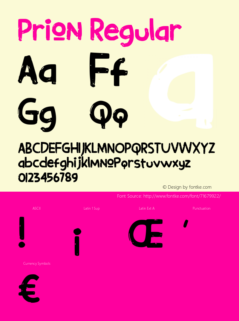 Prion Version 1.0 Font Sample