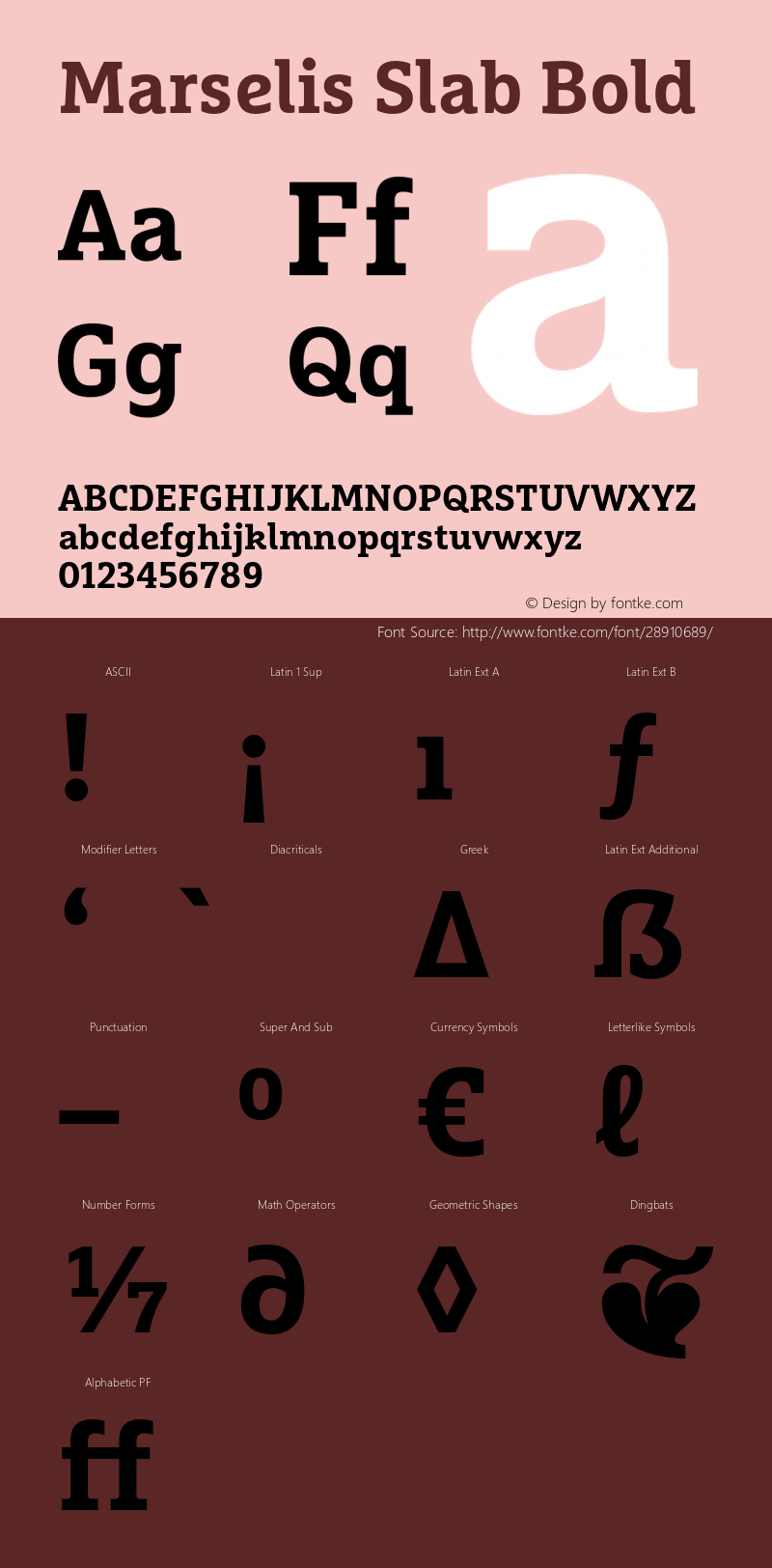 MarselisSlab-Bold Version 7.504 Font Sample