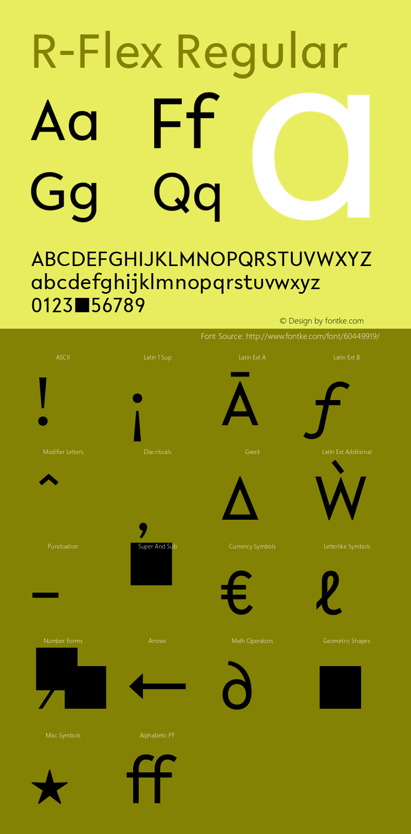 R-Flex Regular Version 1.003;March 30, 2020;FontCreator 12.0.0.2563 64-bit Font Sample