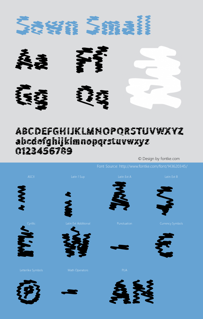 Sewn Small 1.002 Font Sample