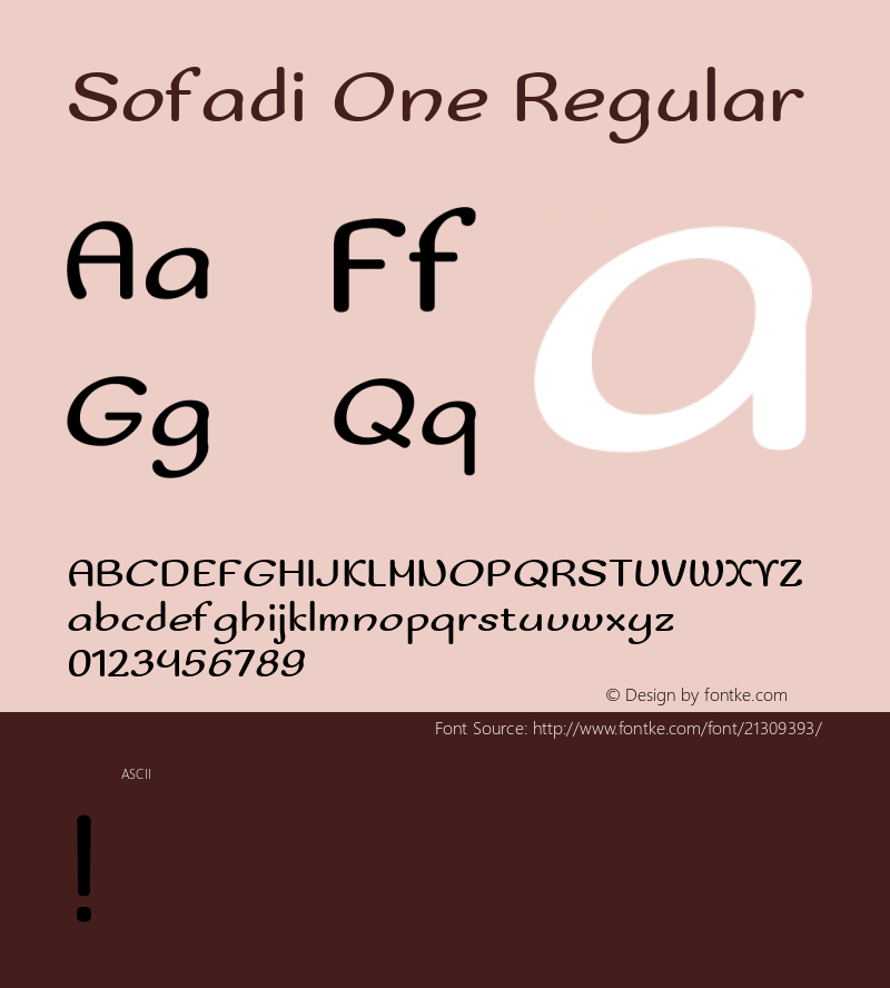 Sofadi One Regular  Font Sample