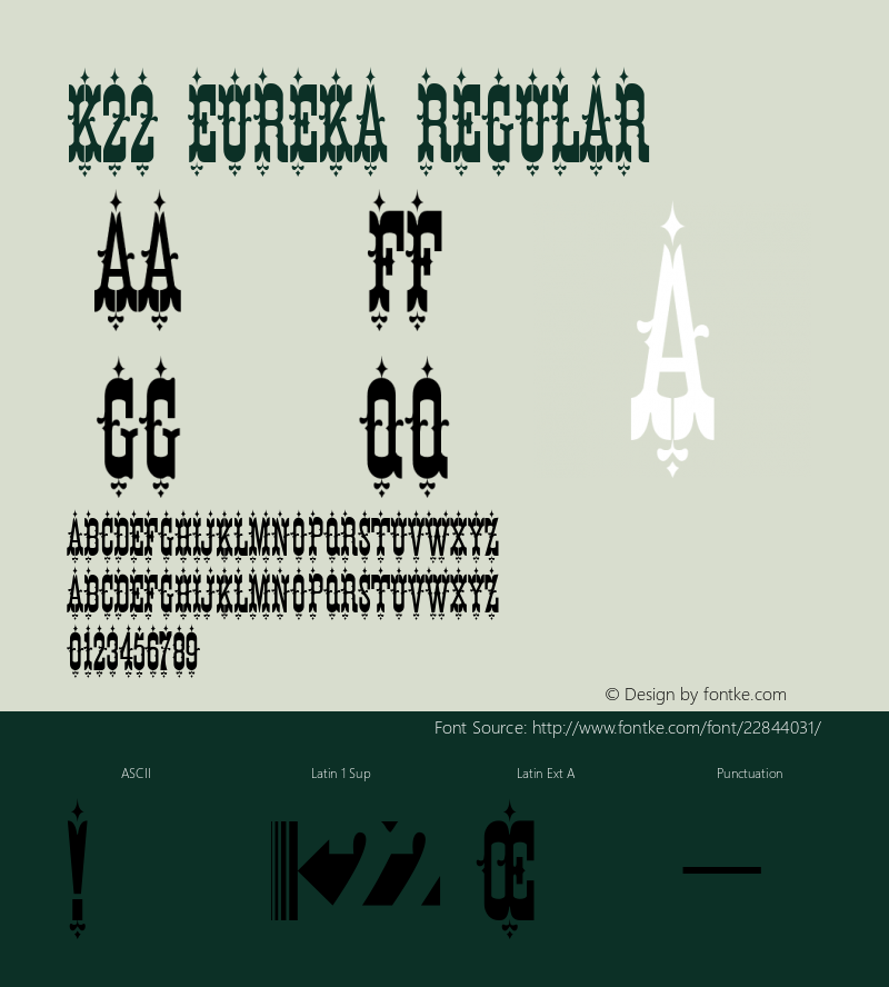 K22 Eureka 1.0 Font Sample