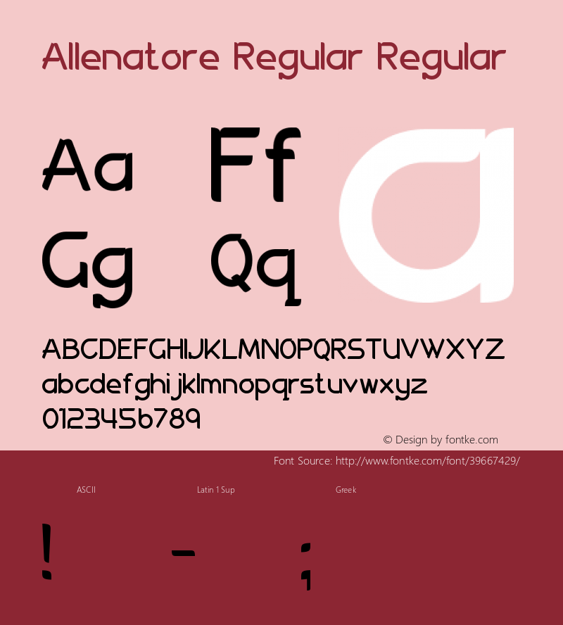 Allenatore Regular Version 1.00;January 2, 2019;FontCreator 11.5.0.2427 64-bit Font Sample