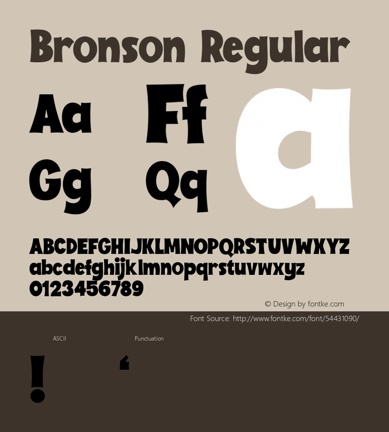 Bronson  Font Sample