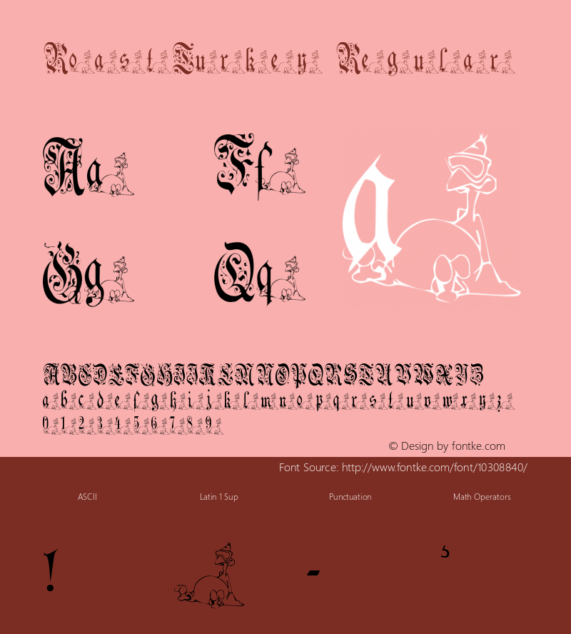 RoastTurkey Regular Perry Mason                 23 Nov 01 Font Sample