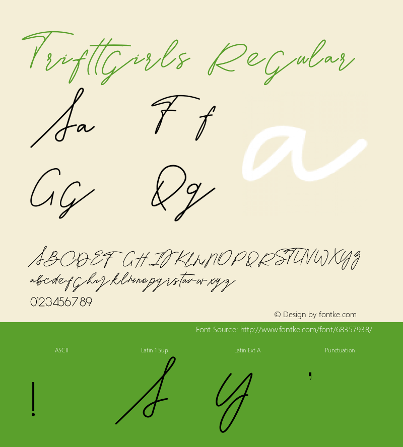 Trifttgirls Version 1.001;Fontself Maker 3.5.1 Font Sample