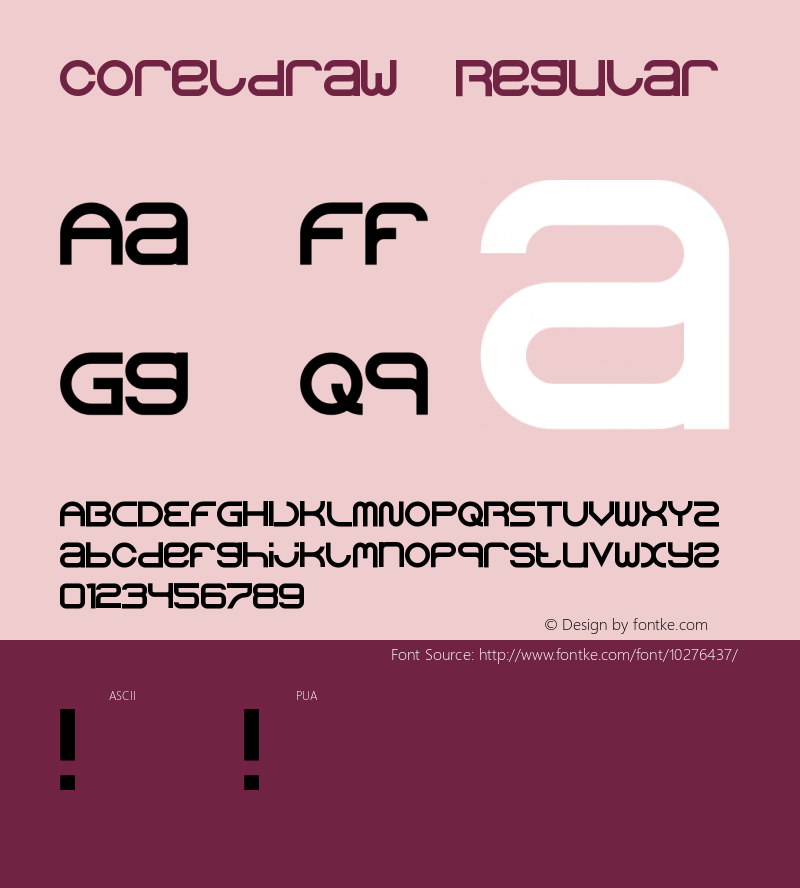 coreldraw Regular Unknown Font Sample