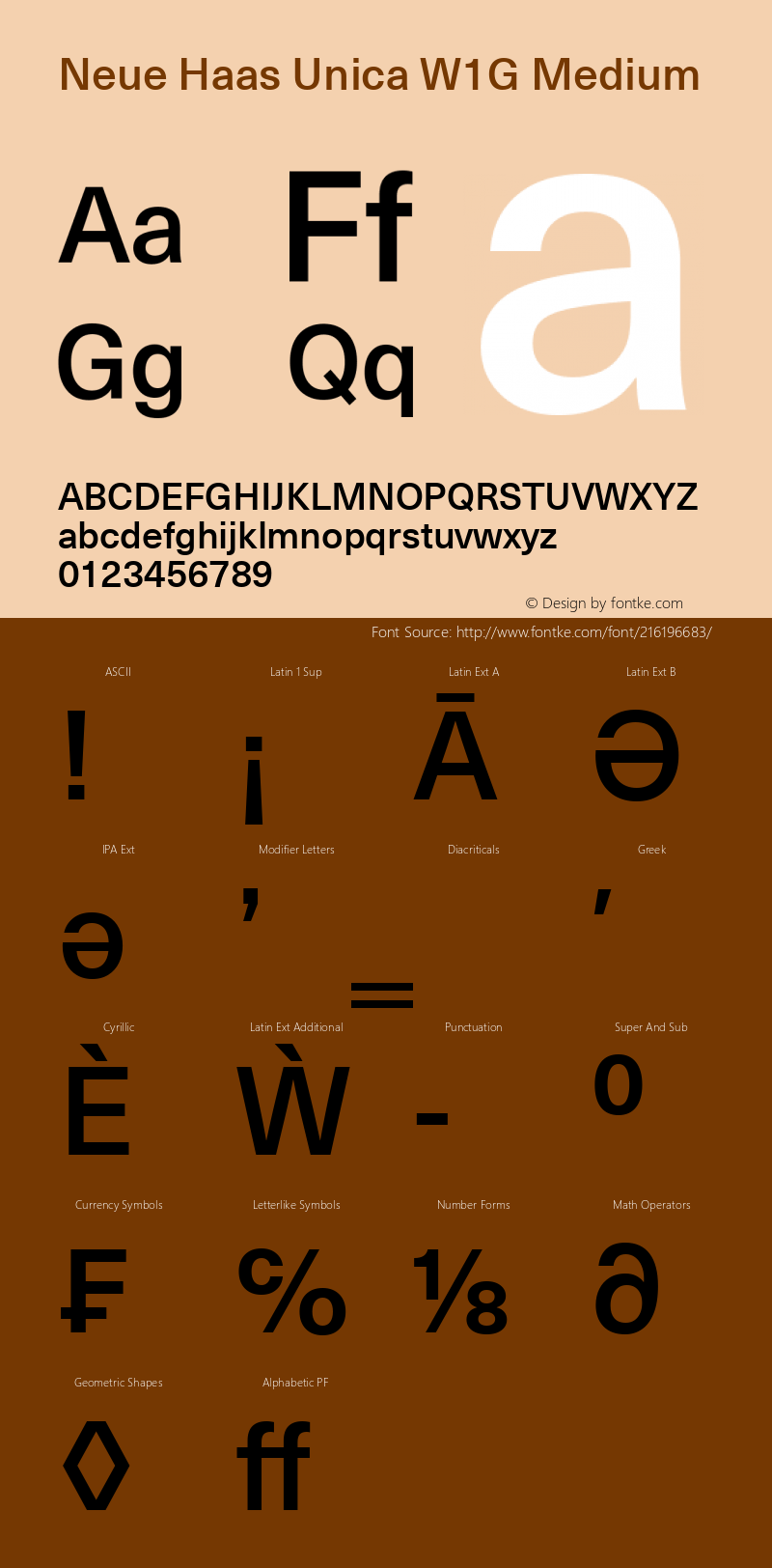 Neue Haas Unica W1G Medium Version 1.1图片样张