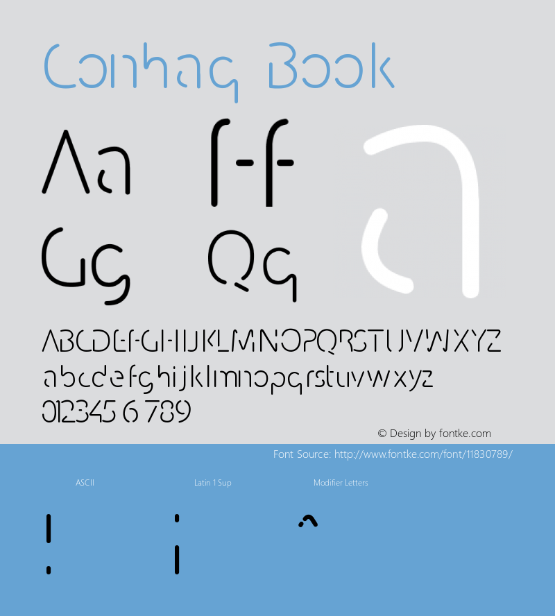 Conhaq Book Version 1.000 Font Sample