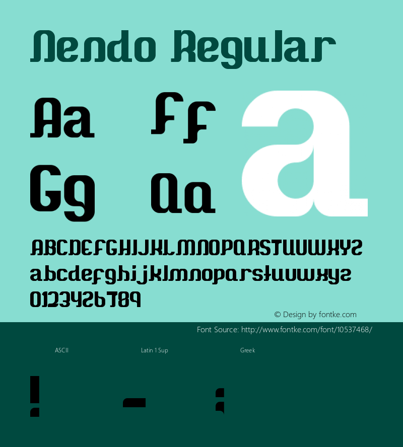 Nendo Regular Version 1.00 January 25, 2014, initial release Font Sample