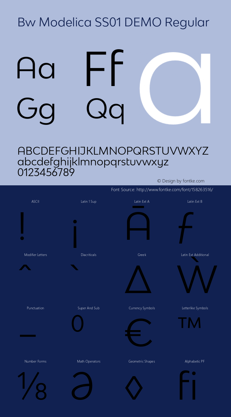 Bw Modelica SS01 DEMO Regular Version 2.000;PS 002.000;hotconv 1.0.88;makeotf.lib2.5.64775 Font Sample