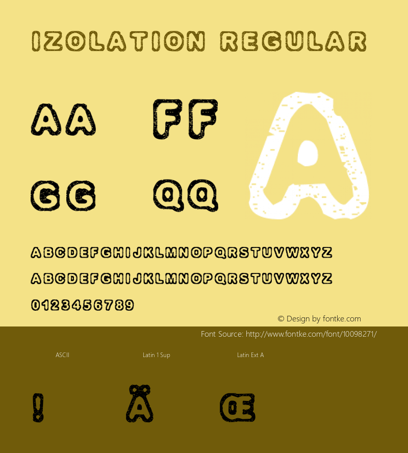 Izolation Regular Version 1.00 Font Sample