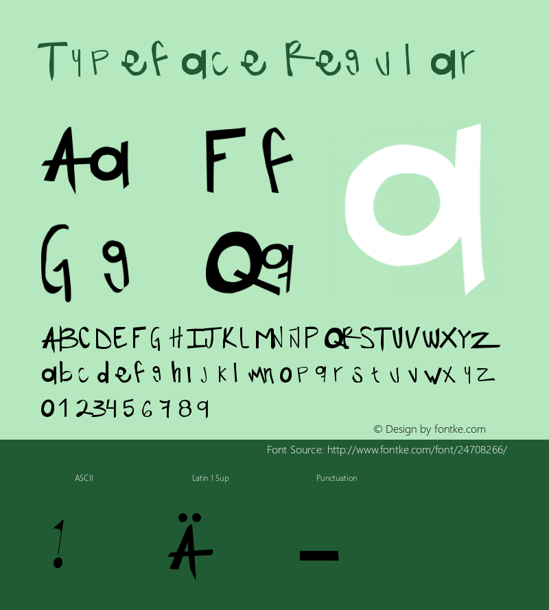 Typeface Version 1.0 Font Sample