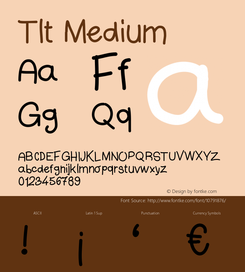 Tlt Medium Version 001.000 Font Sample