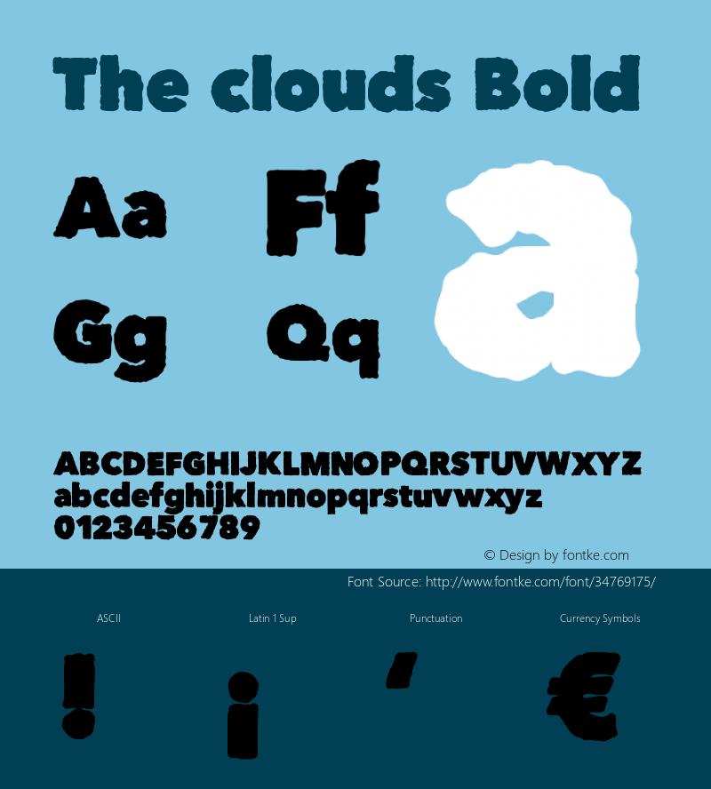 Theclouds-Bold Version 1.000;PS 001.001;hotconv 1.0.56 Font Sample