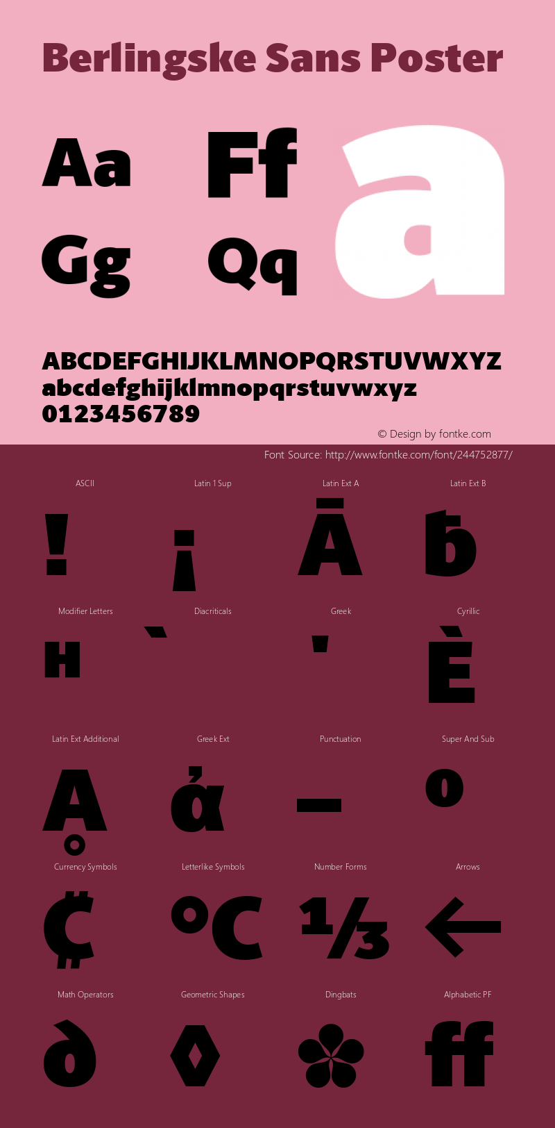 Berlingske Sans Poster Version 1.005图片样张