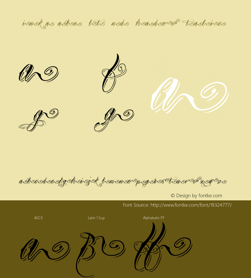 TinkaBabe-AltEndShadowItalic Version 1.000 Font Sample