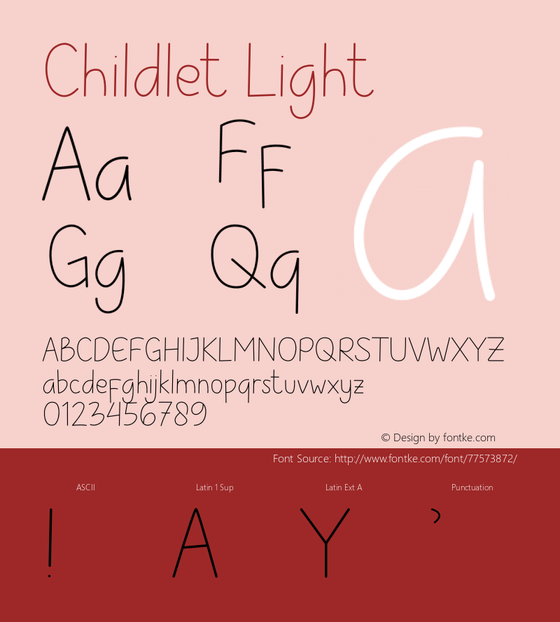 Childlet Light Version 1.004;Fontself Maker 3.5.1 Font Sample