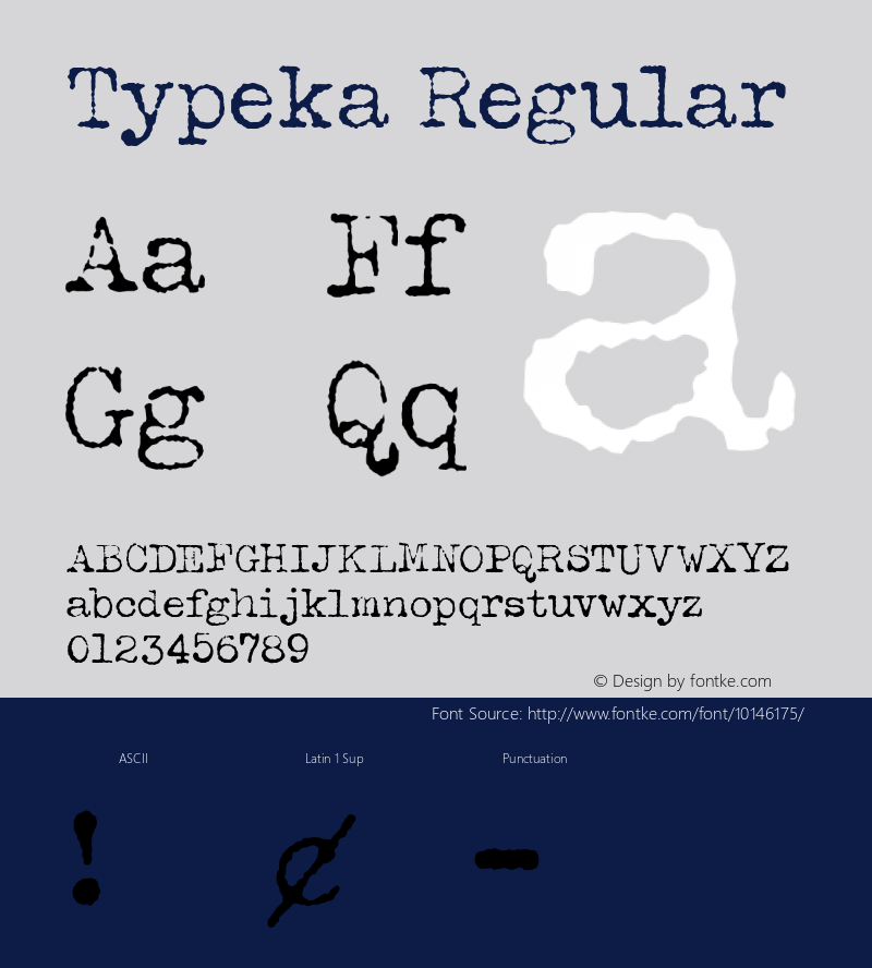Typeka Regular Version 001.000 Font Sample