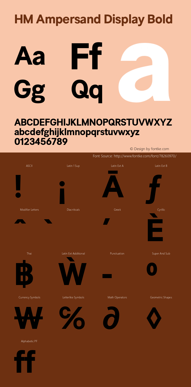 HM Ampersand Display Bold Version 4.03 Font Sample