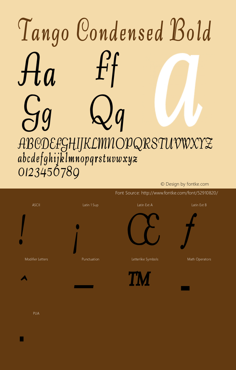 TangoCondensedBold Altsys Fontographer 4.1 1/31/95 {DfLp-URBC-66E7-7FBL-FXFA} Font Sample