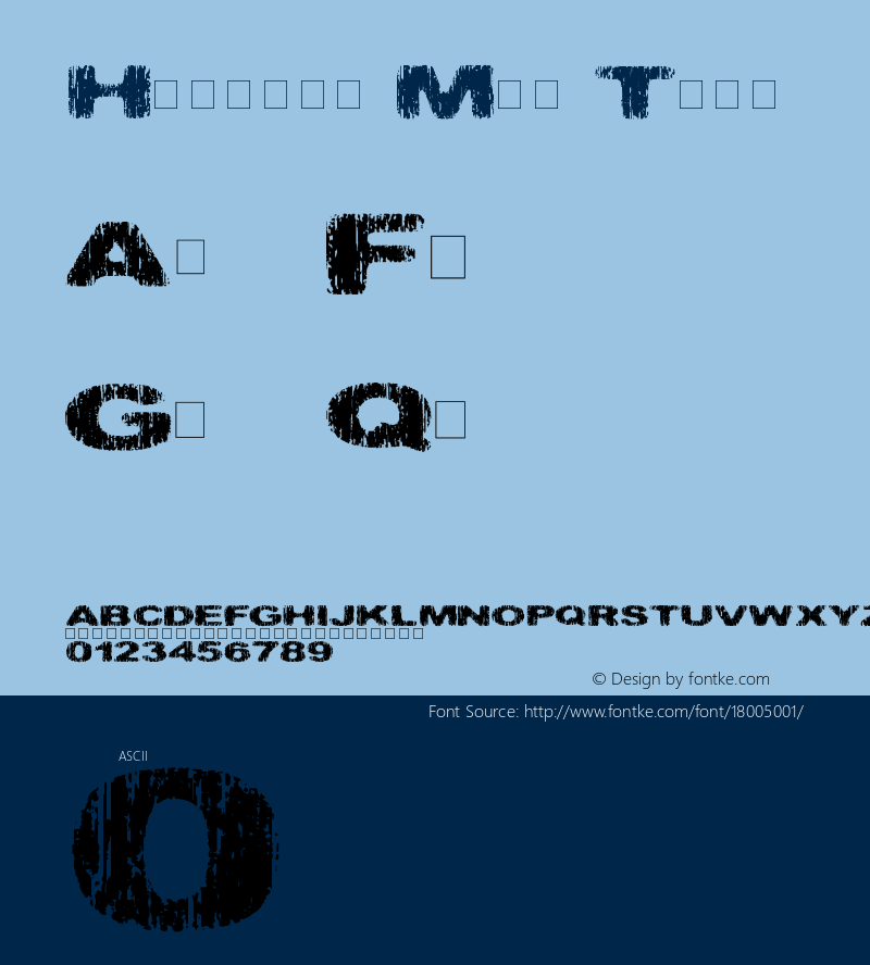 Hatchet Man Thin Version 1.0 Font Sample