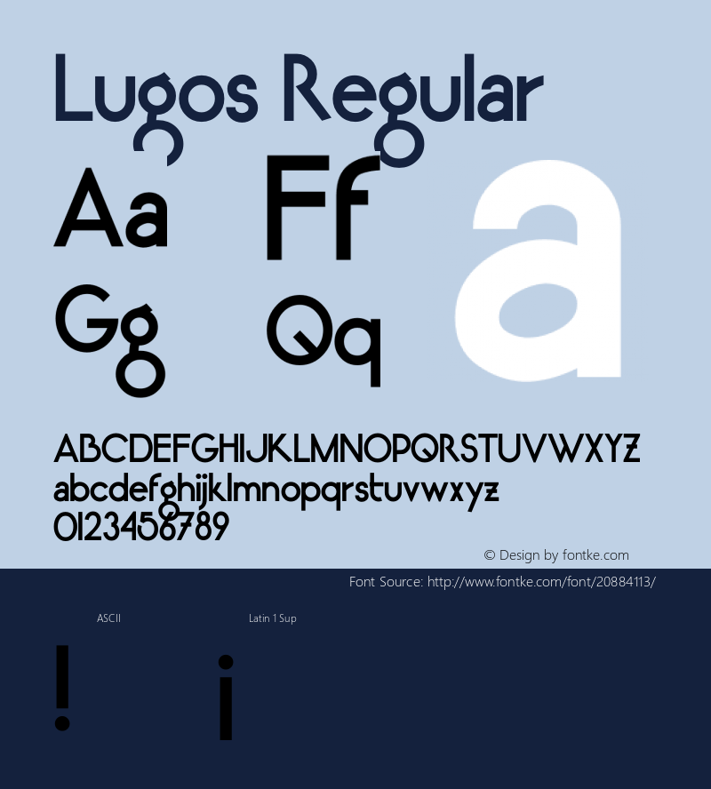 Lugos Version 1.0 Font Sample