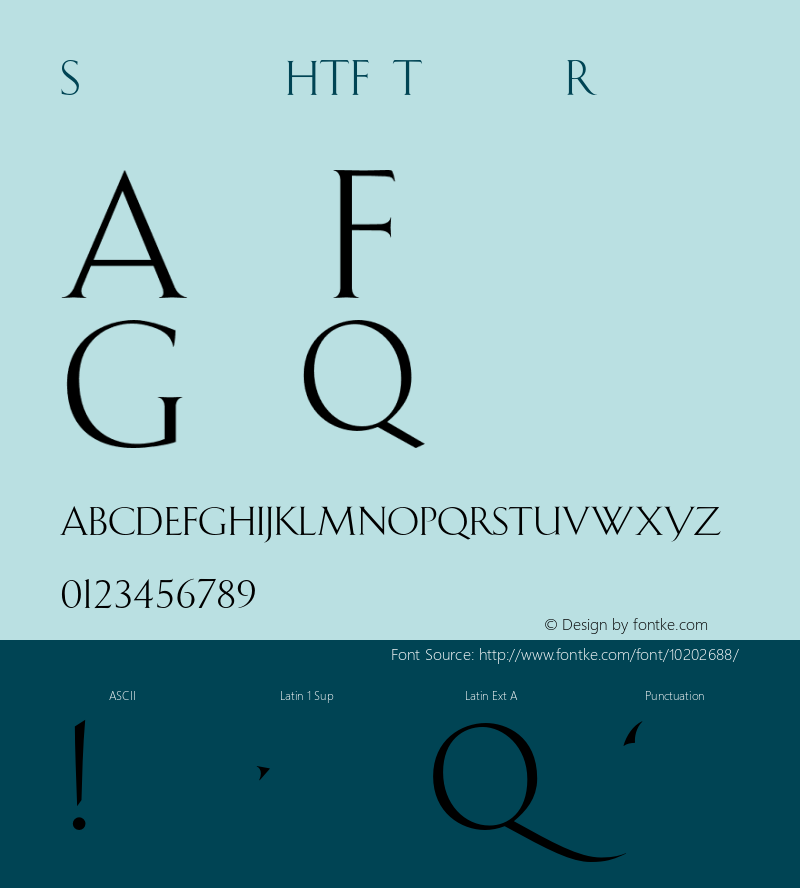 Schneidler HTF-Titling Regular 001.000 Font Sample