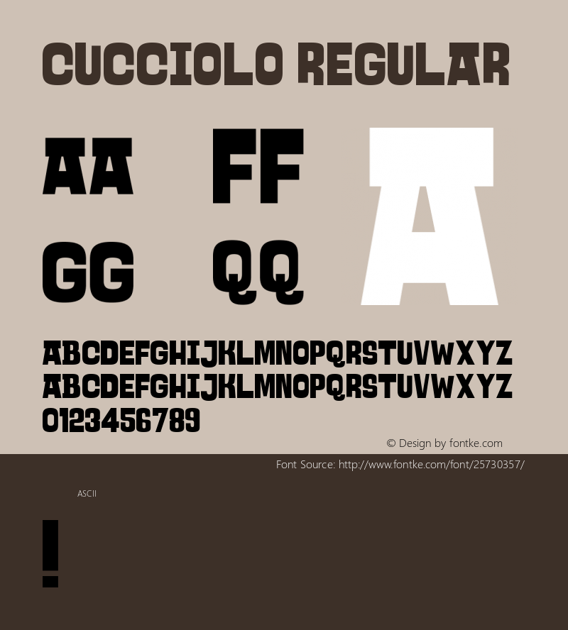 Cucciolo Version 1.000 Font Sample