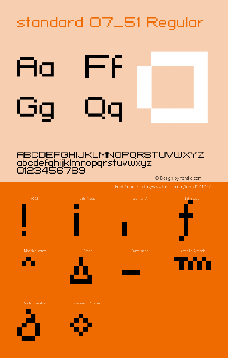 standard 07_51 Regular Macromedia Fontographer 4.1.4 9/23/02 Font Sample