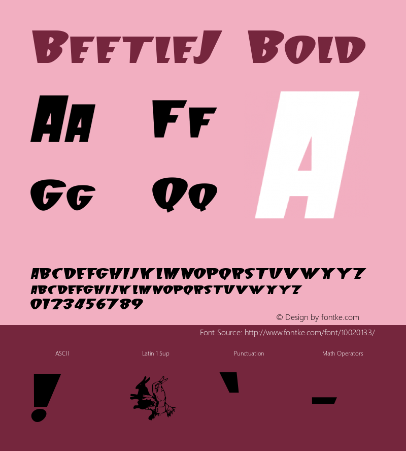 BeetleJ Bold 1.1 Font Sample
